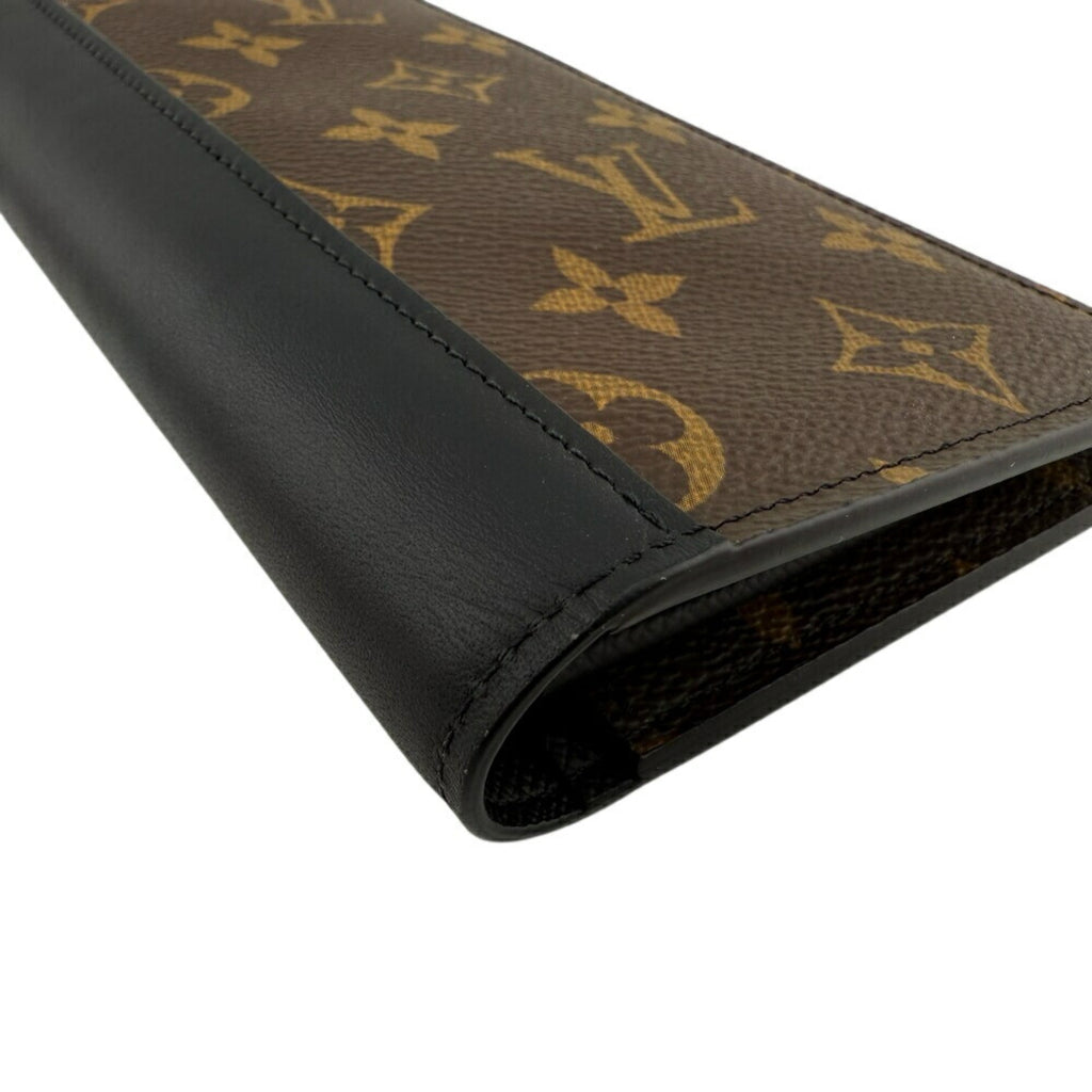 Louis Vuitton Monogram Macassar Brown Leather Long Wallet