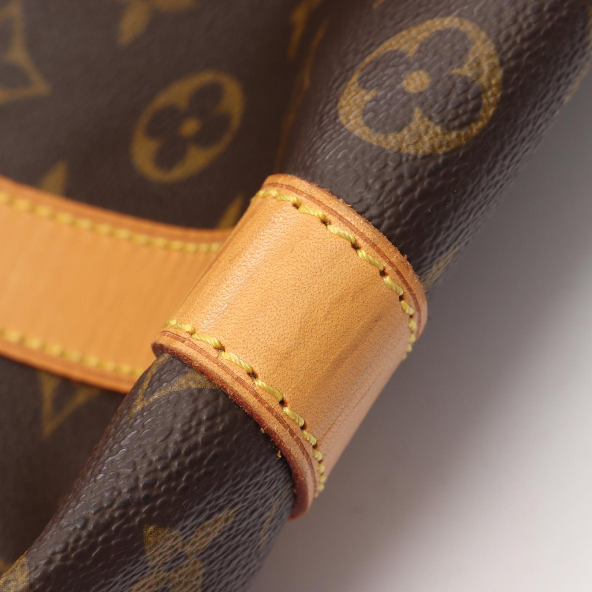 Louis Vuitton Brown Coated Canvas Leather Boston Bag Handbag