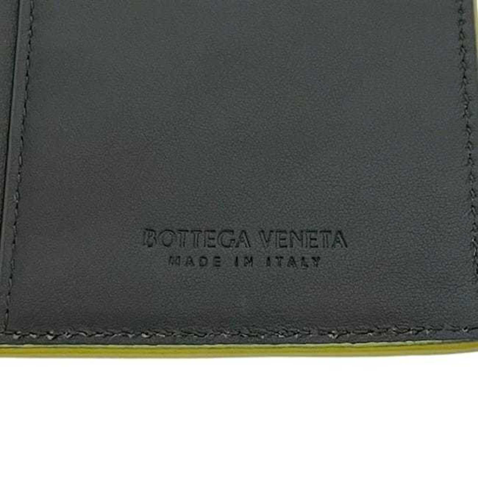 Bottega Veneta Yellow Leather Long Wallet (Bi-Fold)
