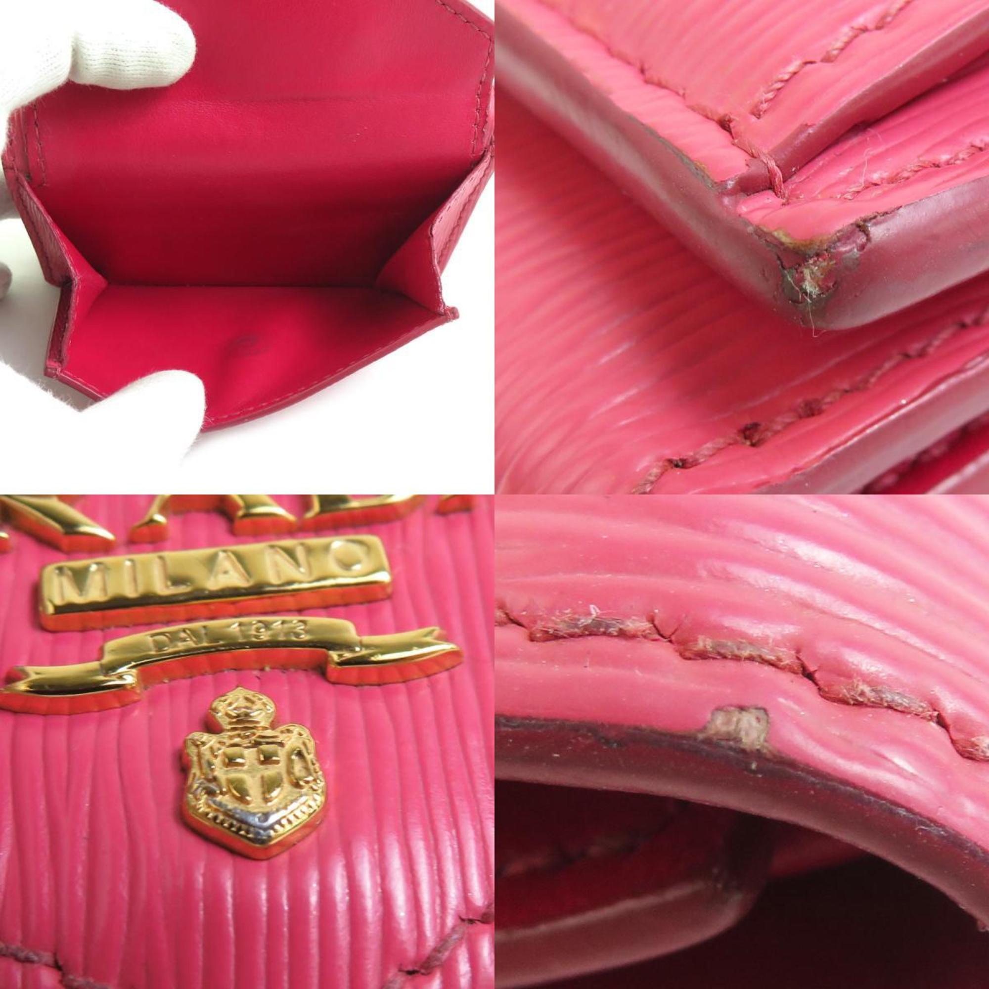 Prada Pink Leather Wallet (Tri-Fold)