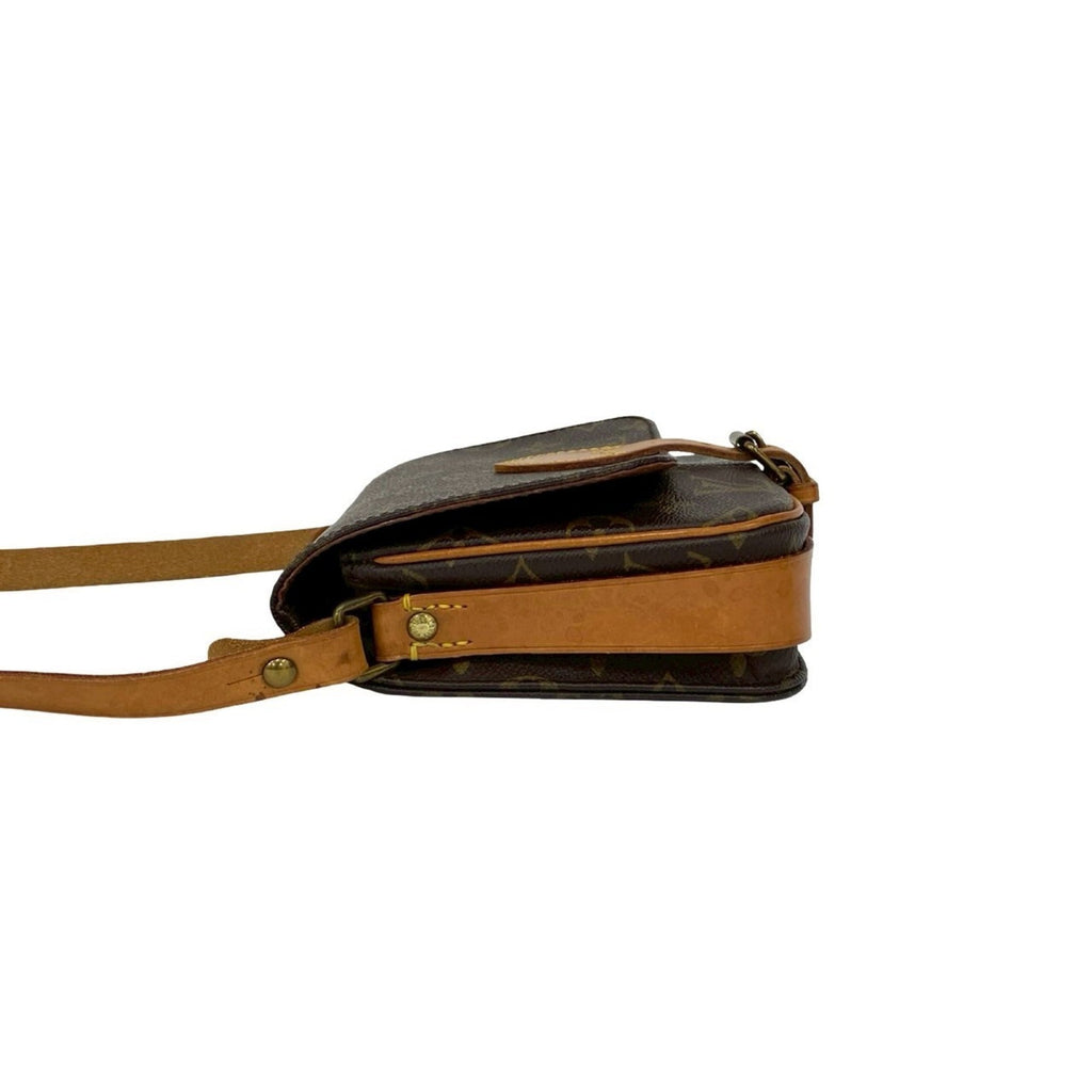 Louis Vuitton Brown Pvc Leather Pochette Shoulder Bag