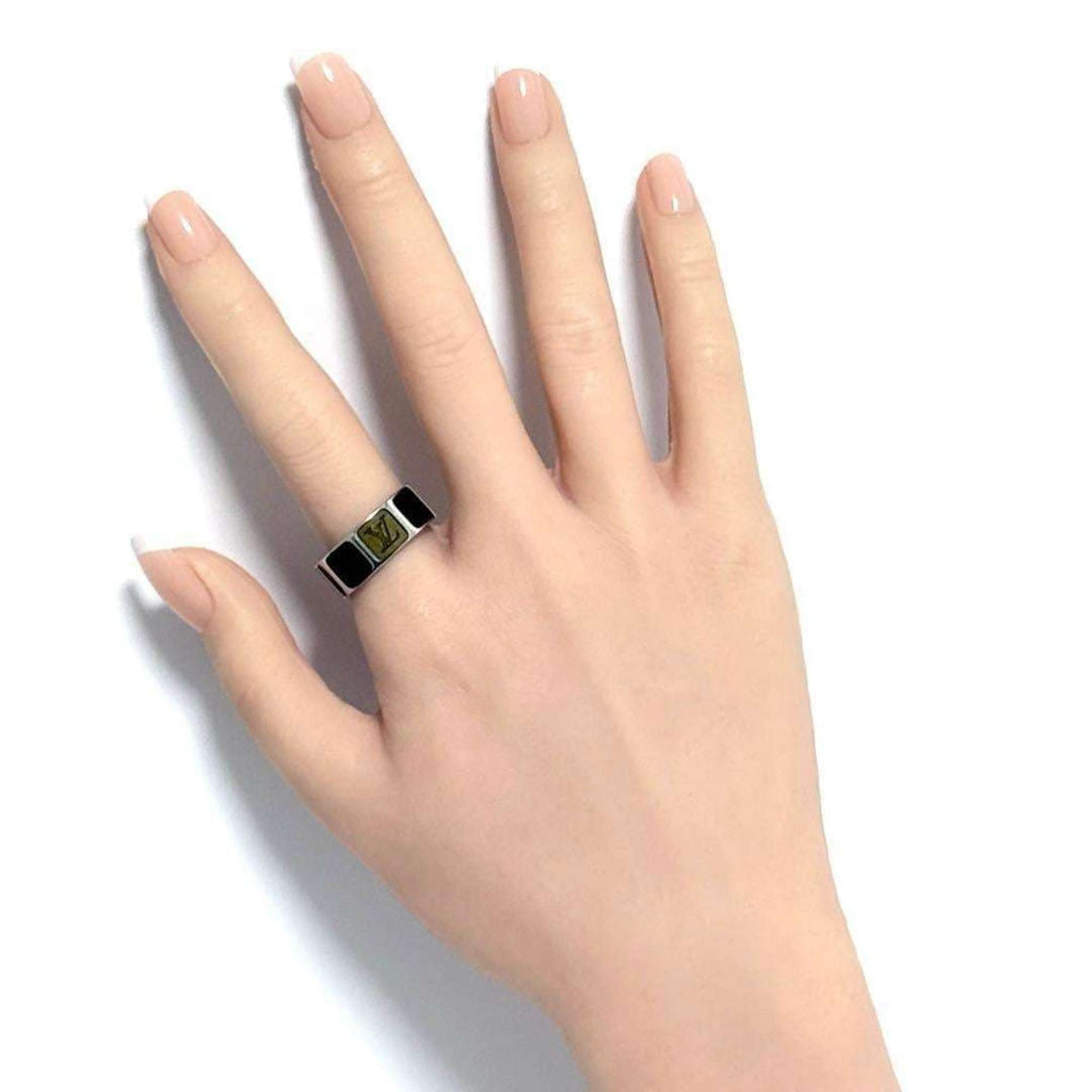 Louis Vuitton Brown Metal Band Ring