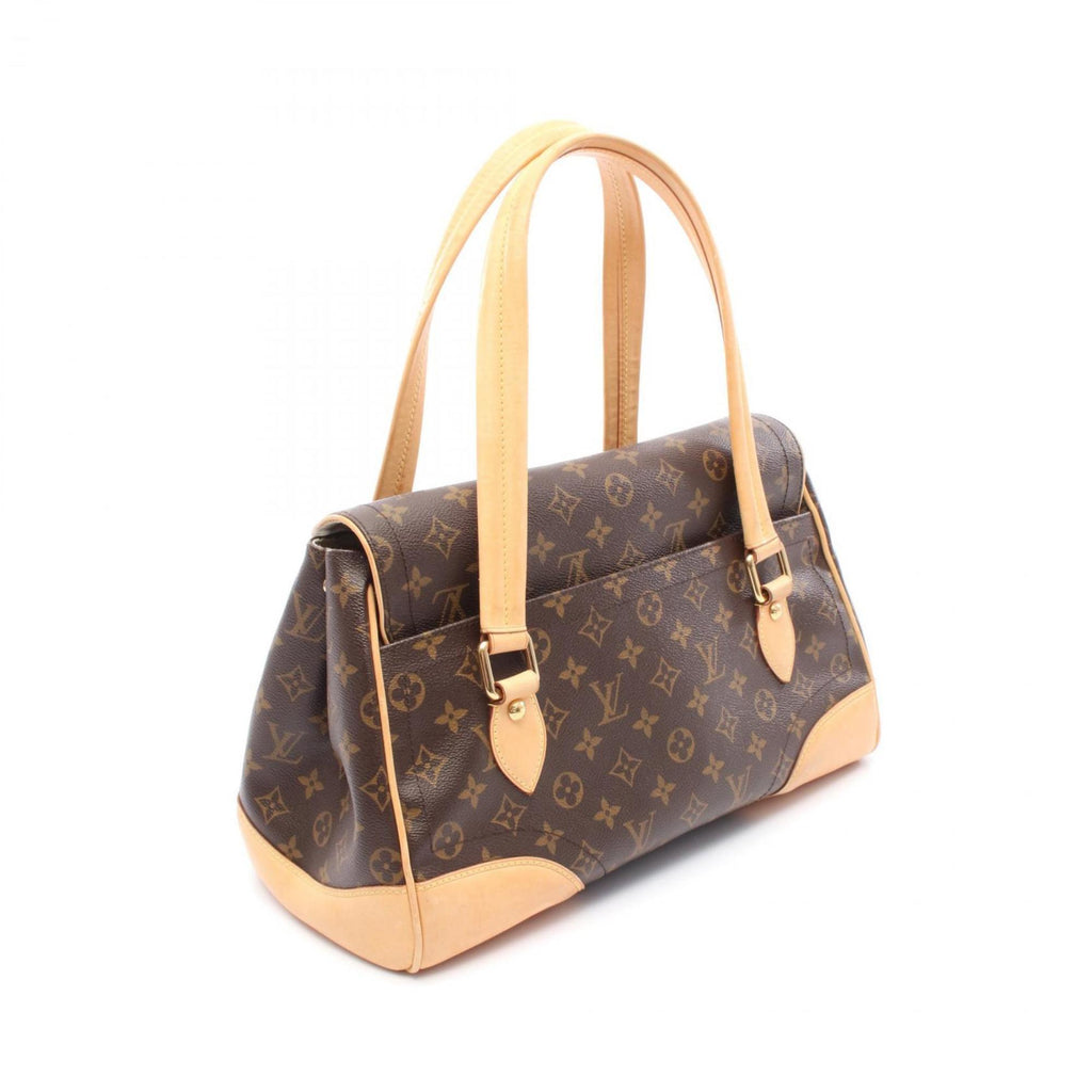 Louis Vuitton Brown Coated Canvas Leather Shoulder Bag