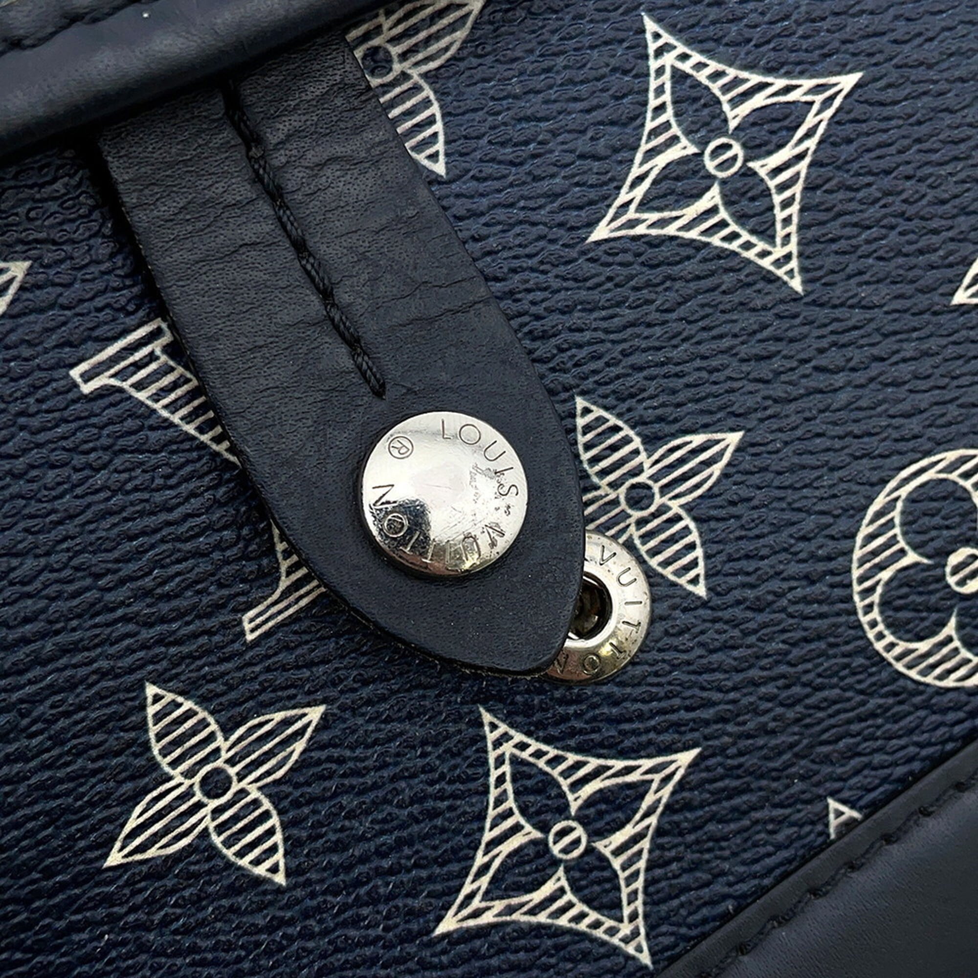 Louis Vuitton Monogram Savane Navy Handbag Shoulder Bag