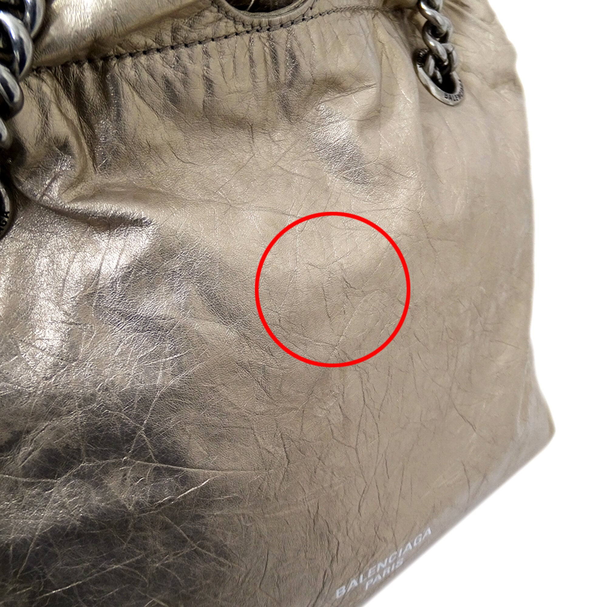 Balenciaga Metallic Leather Handbag Shoulder