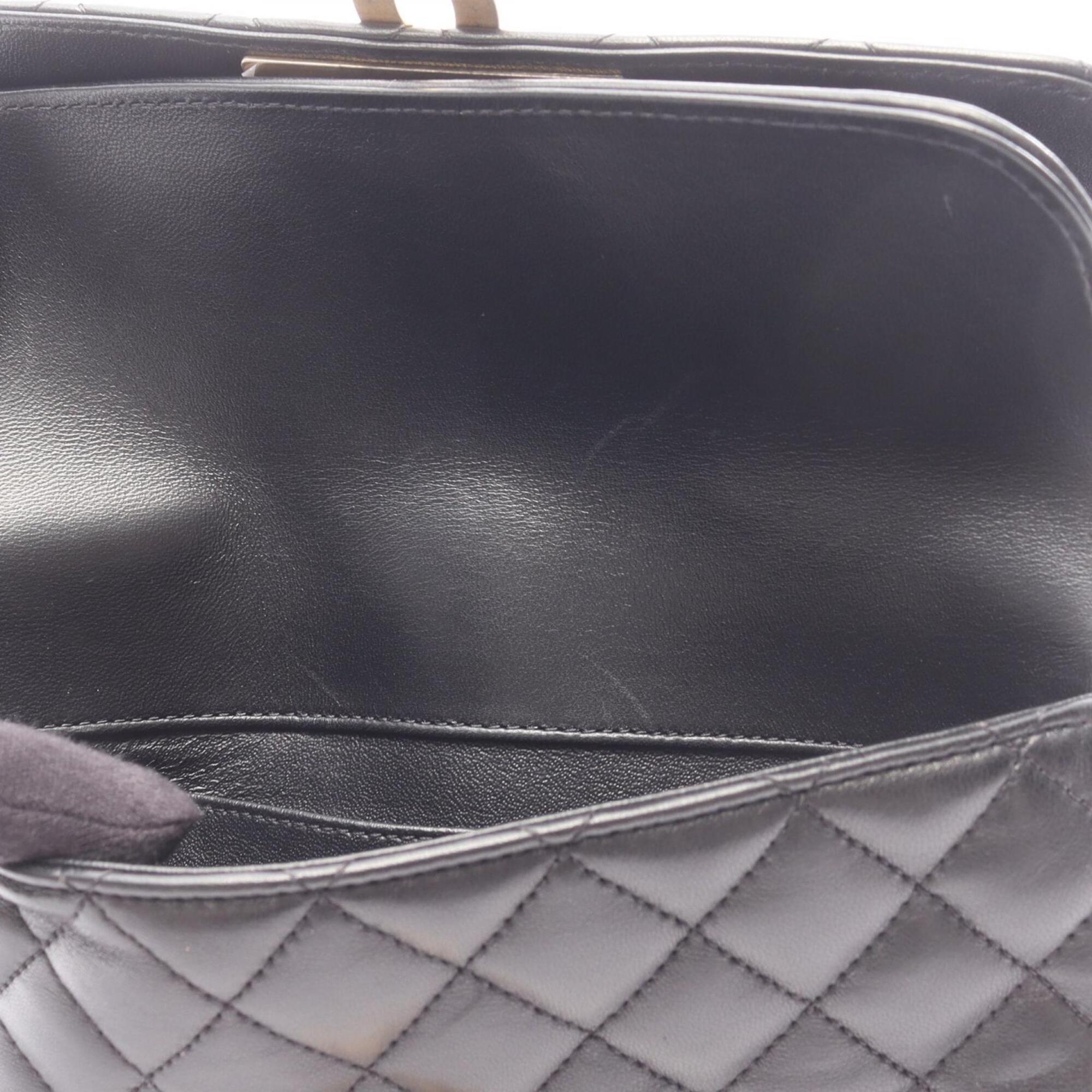 Chanel Black Leather Handbag Shoulder Bag