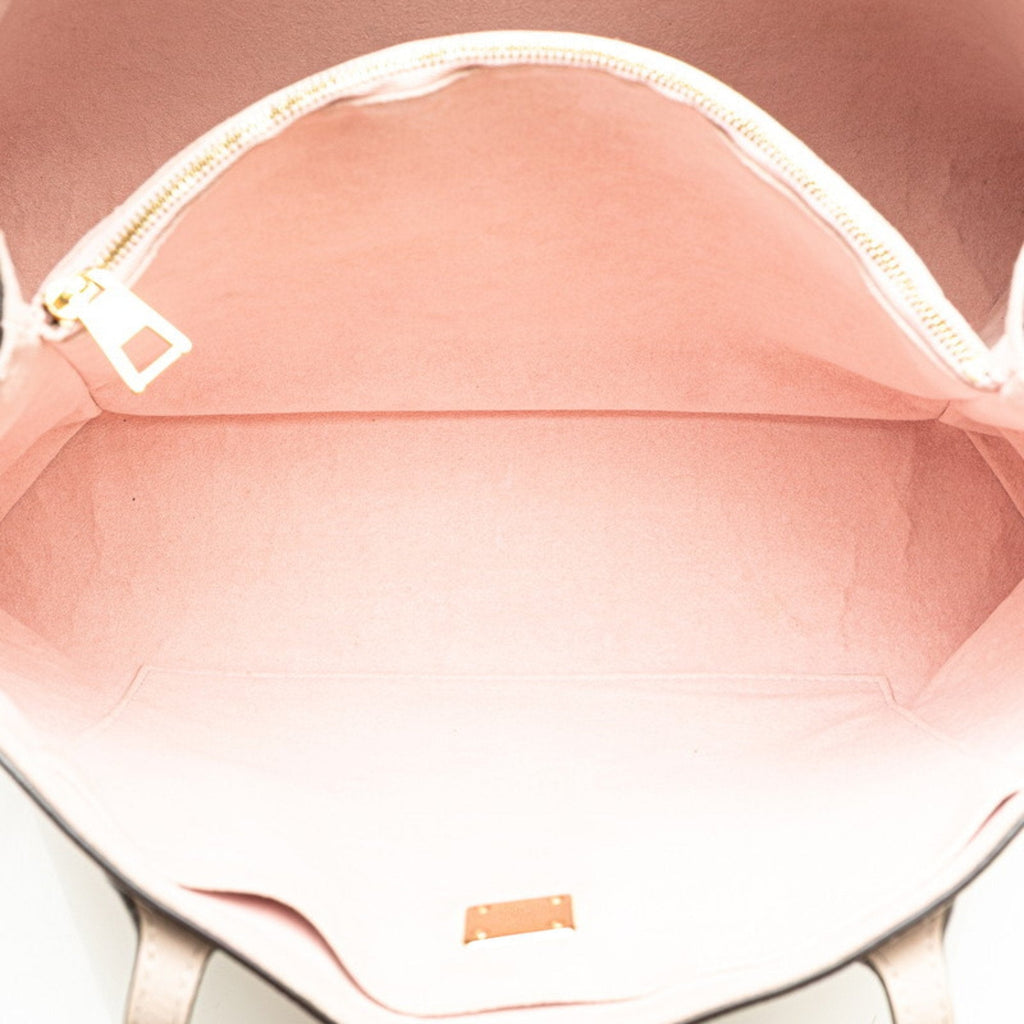 Louis Vuitton Beige Grayish Leather Shoulder Bag Tote Bag