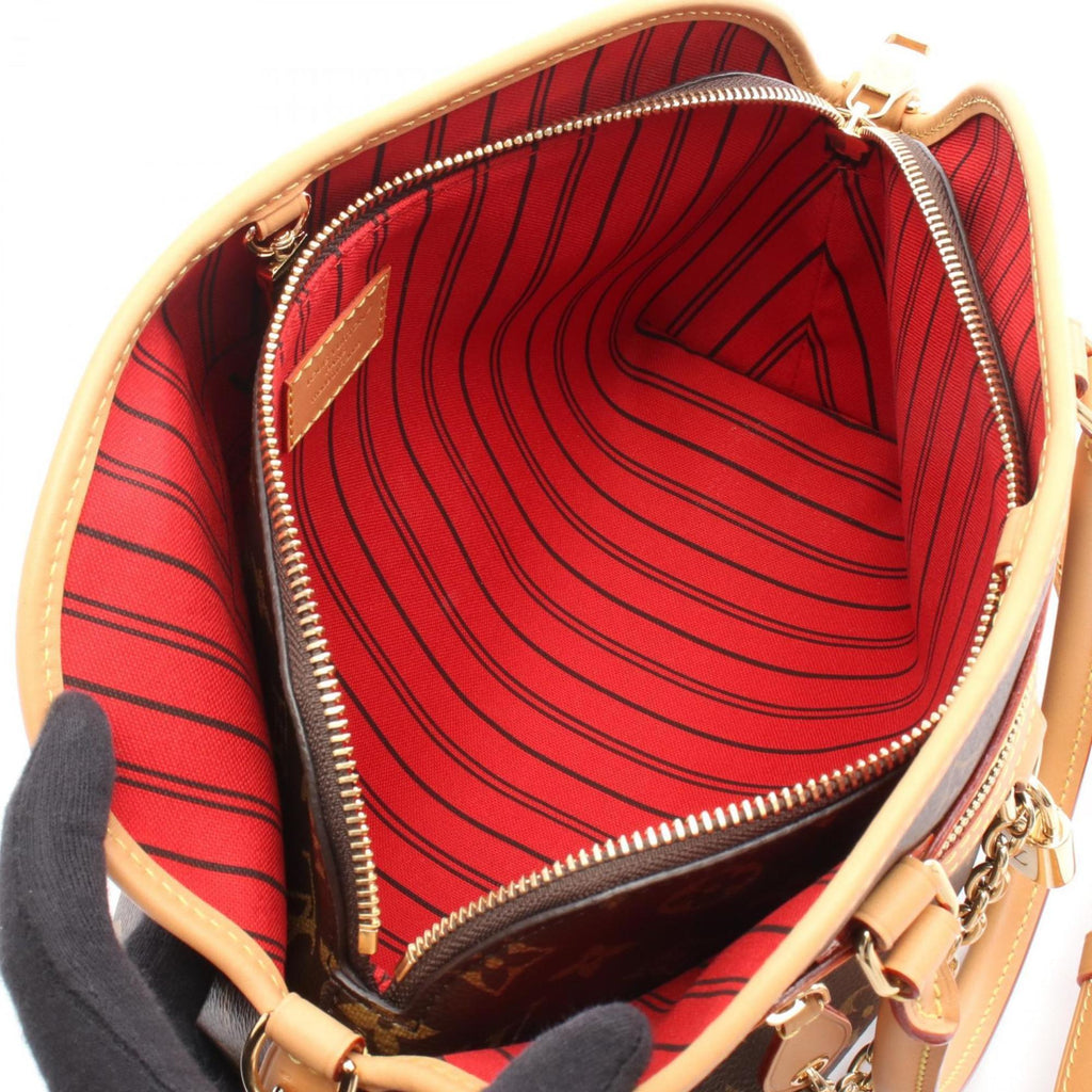Louis Vuitton Brown Monogram Coated Canvas Leather Handbag