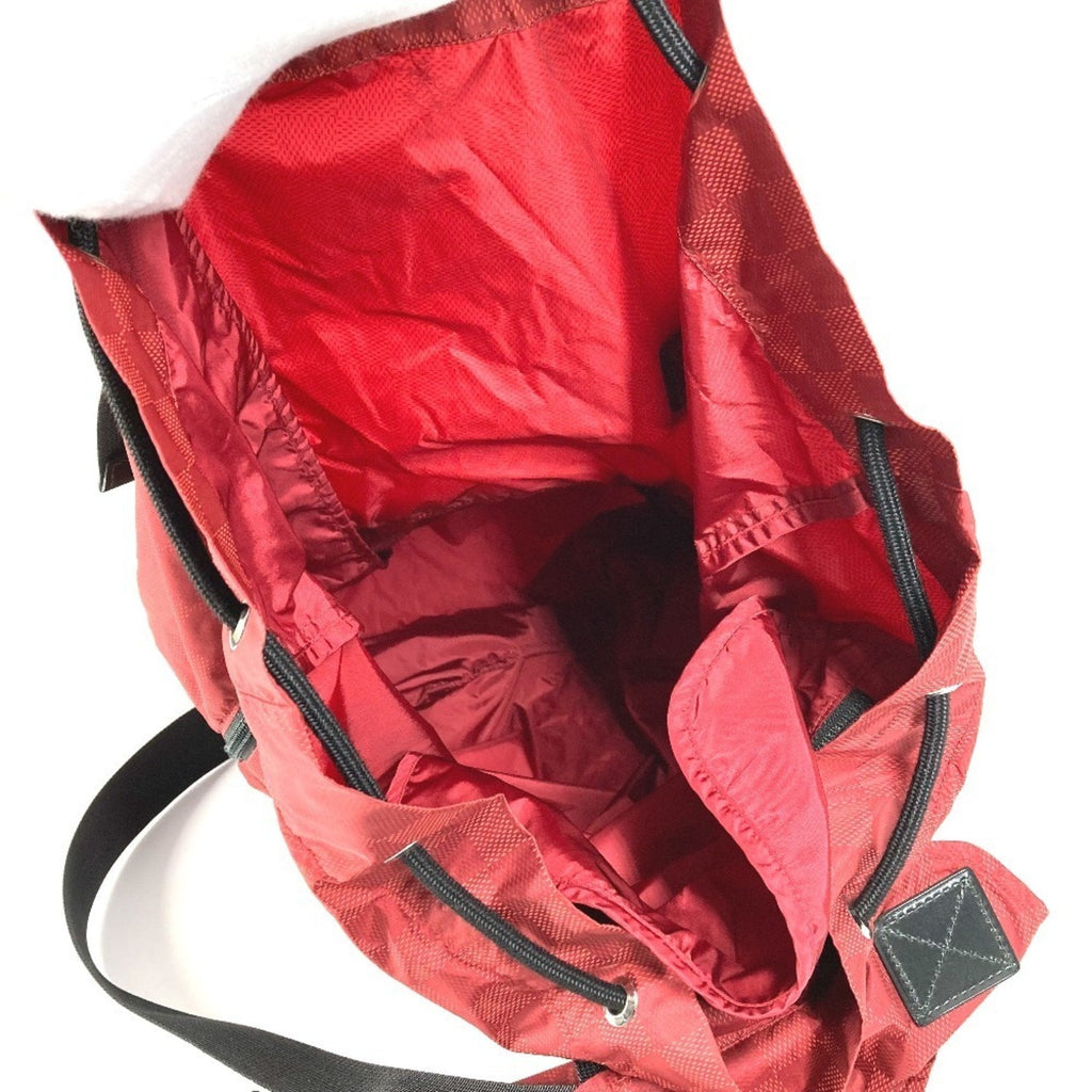 Louis Vuitton Black Red Color Nylon Backpack