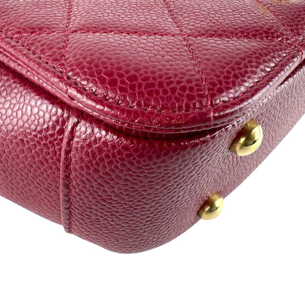 Chanel Pink Grained Calfskin Shoulder Bag