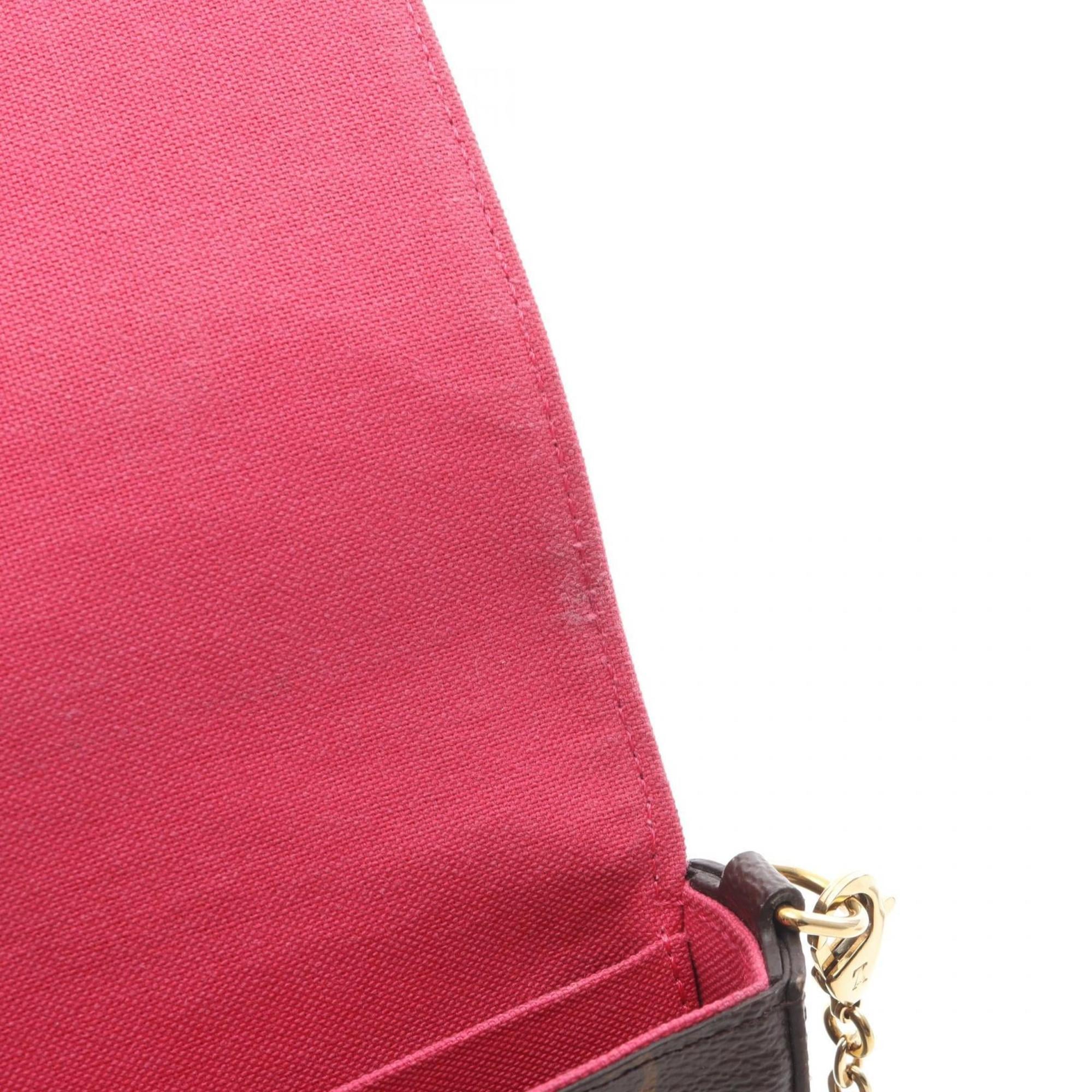 Louis Vuitton Brown Monogram Multi-Color Coated Canvas Leather Handbag Pochette Pouch Shoulder Bag