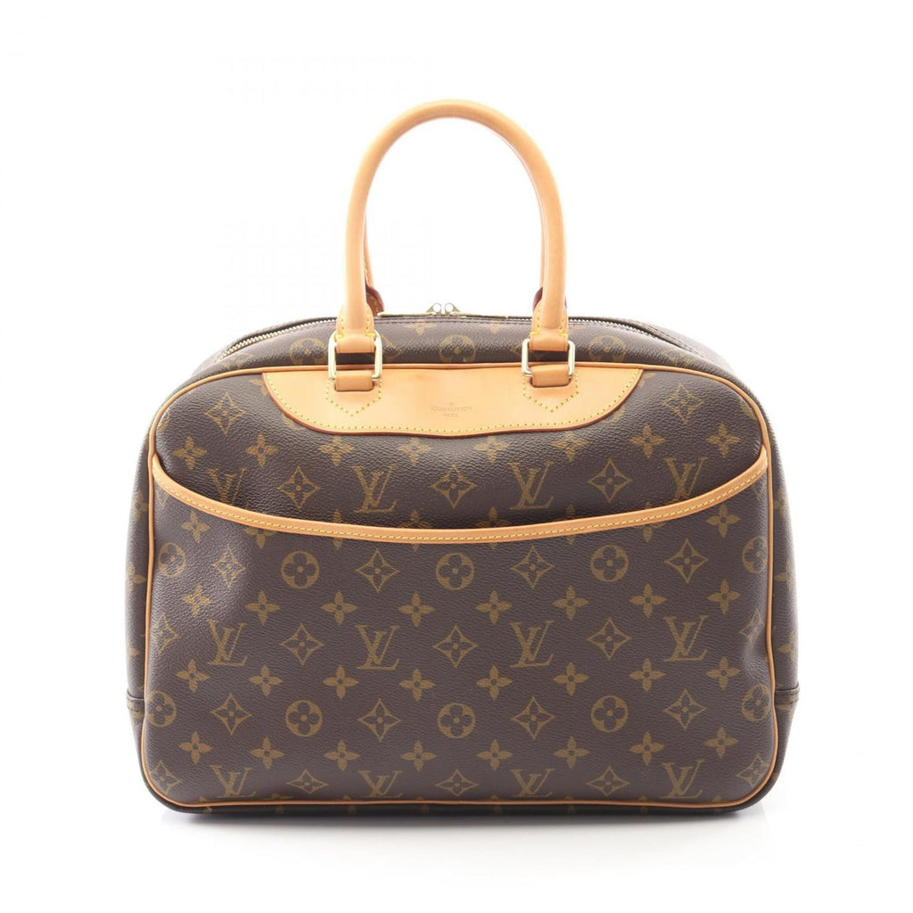 Louis Vuitton Monogram Brown Coated Canvas Leather Handbag