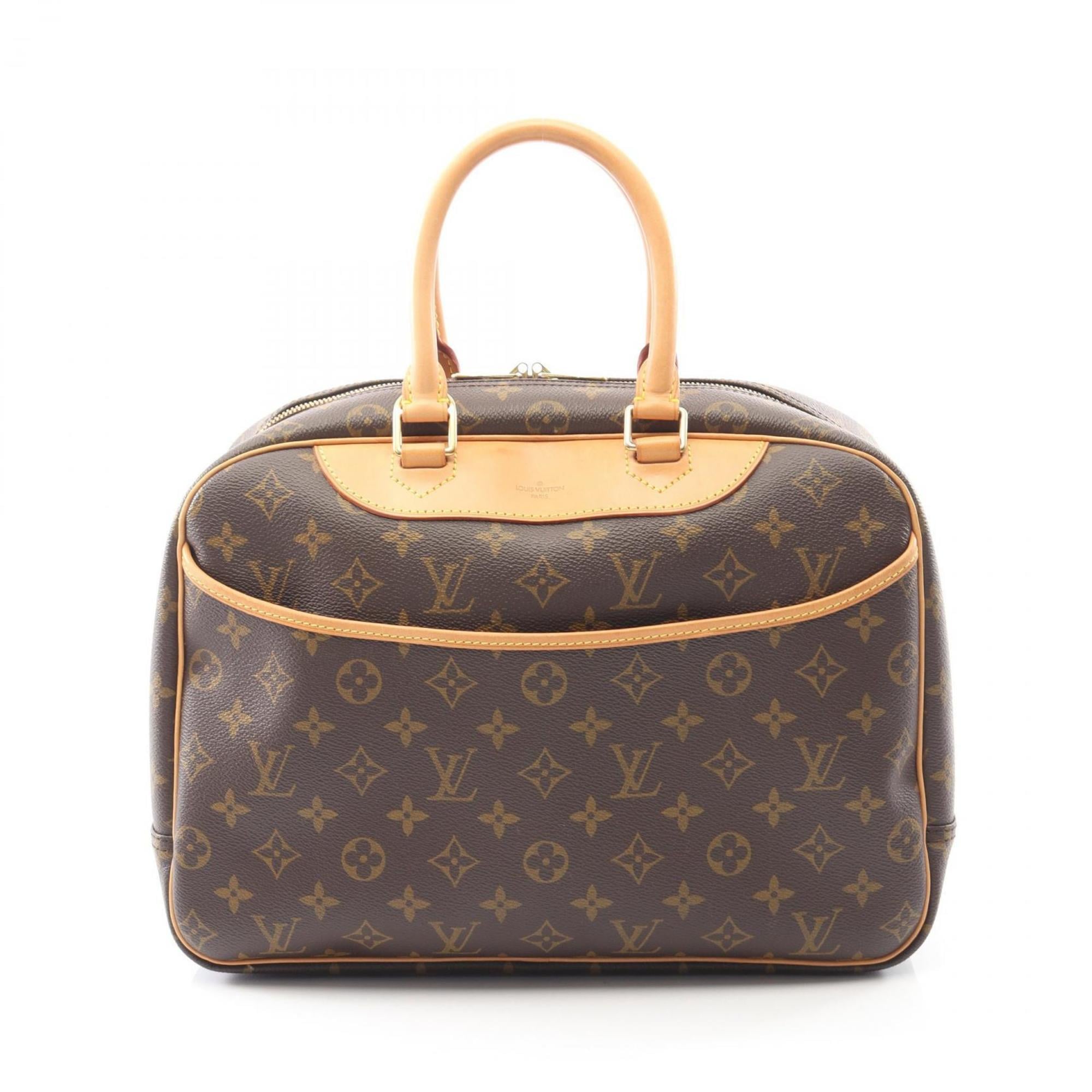 Louis Vuitton Monogram Brown Coated Canvas Leather Handbag