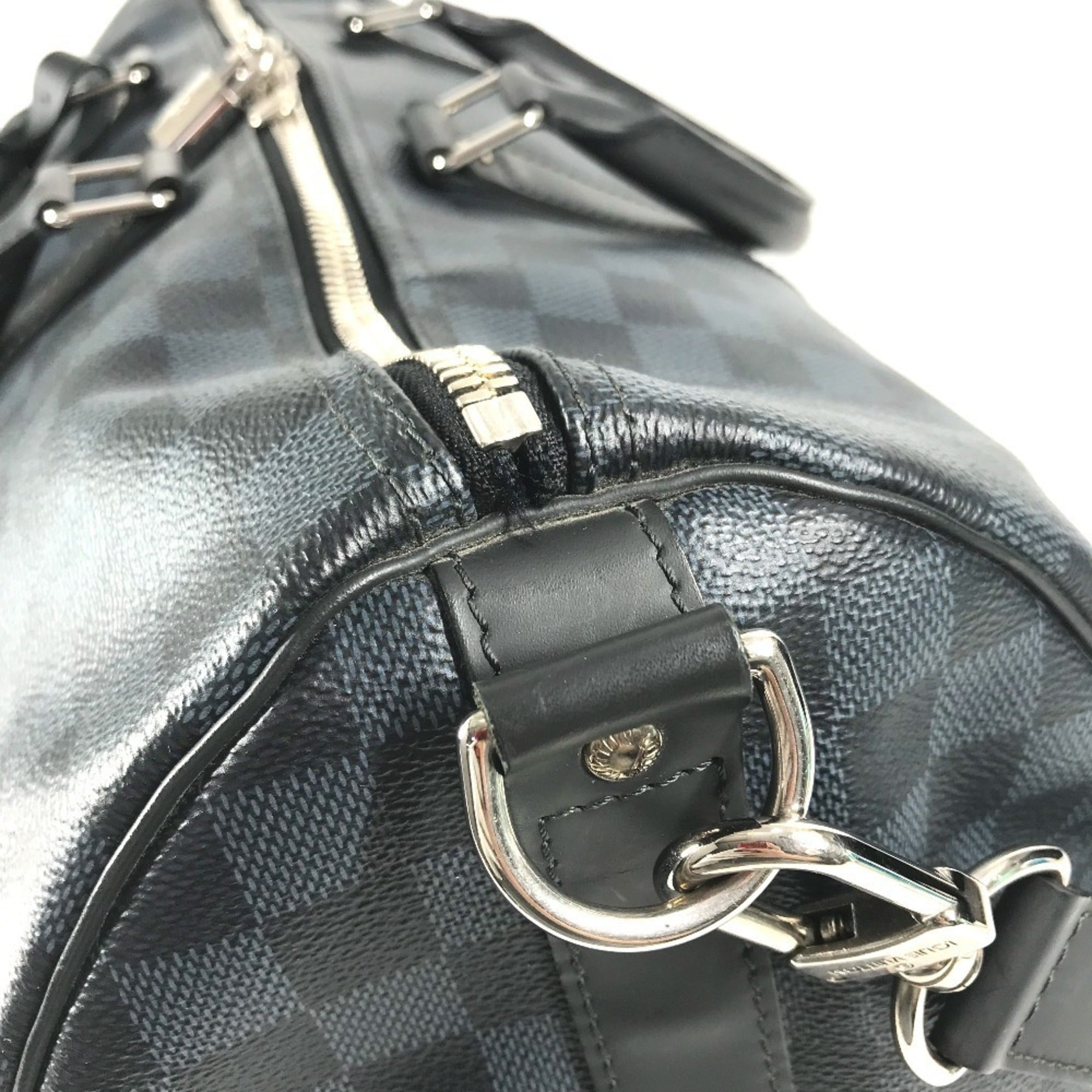 Louis Vuitton Damier Cobalt Navy Canvas Boston Bag Shoulder Bag