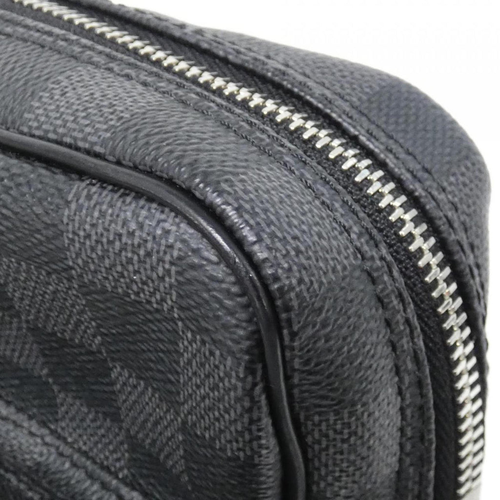 Louis Vuitton Dark Gray Graphite Coated Canvas Shoulder Bag