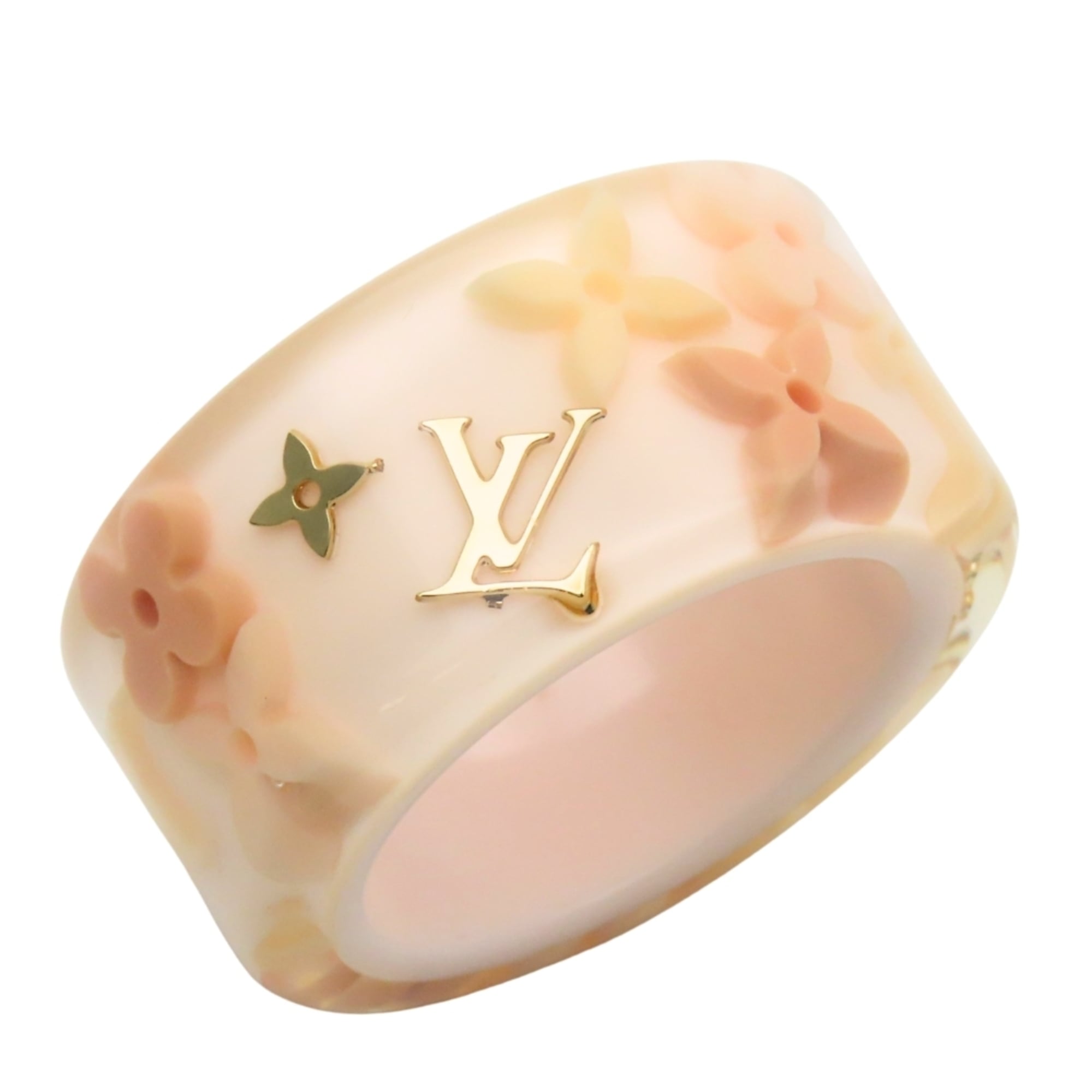 Louis Vuitton Monogram Pink Rose Monogram Resin Band Ring
