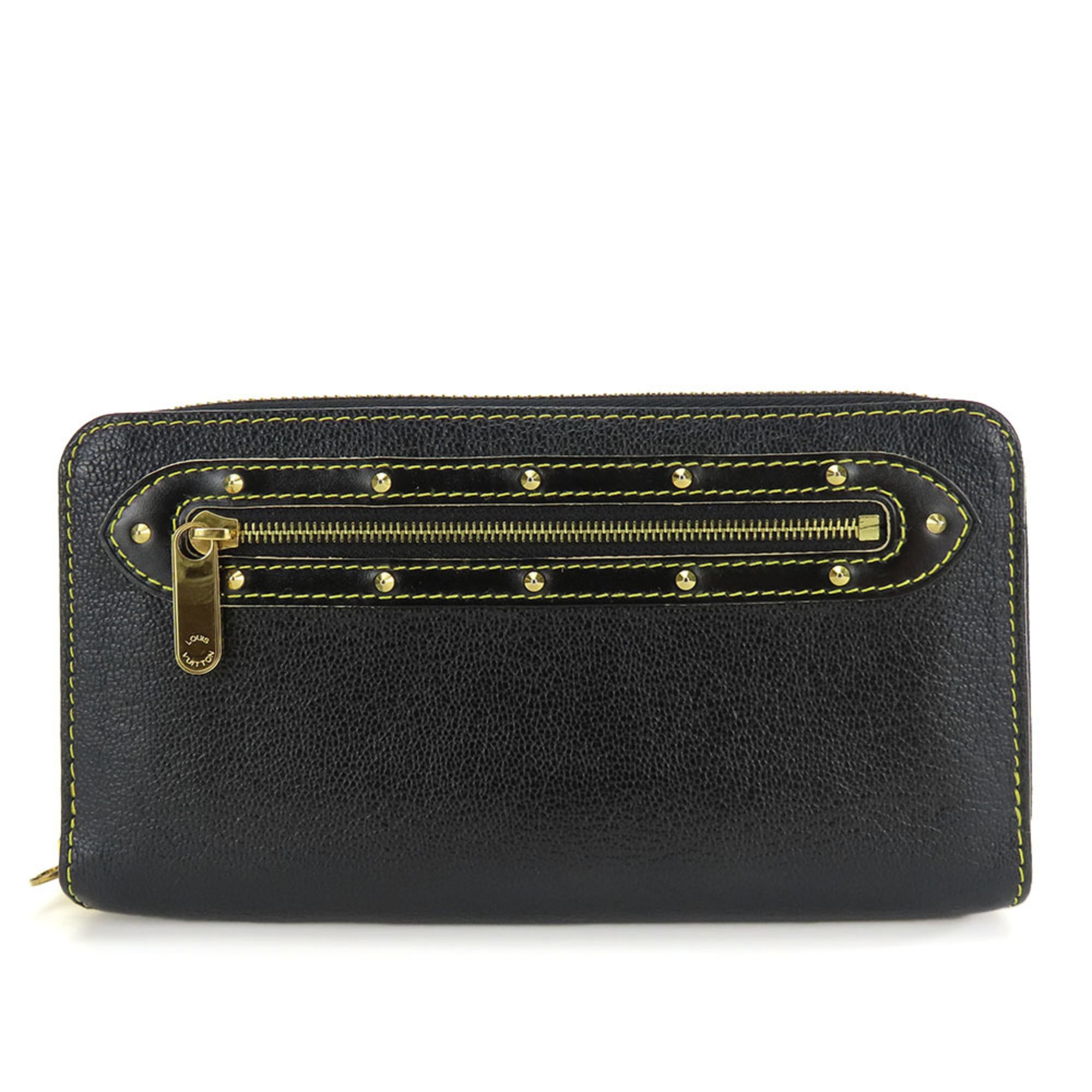 Louis Vuitton Black Leather Long Wallet