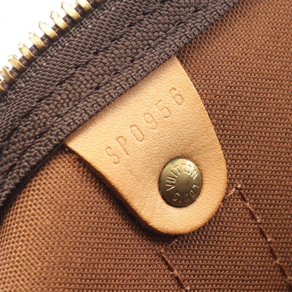 Louis Vuitton Brown Coated Canvas Leather Boston Bag Handbag