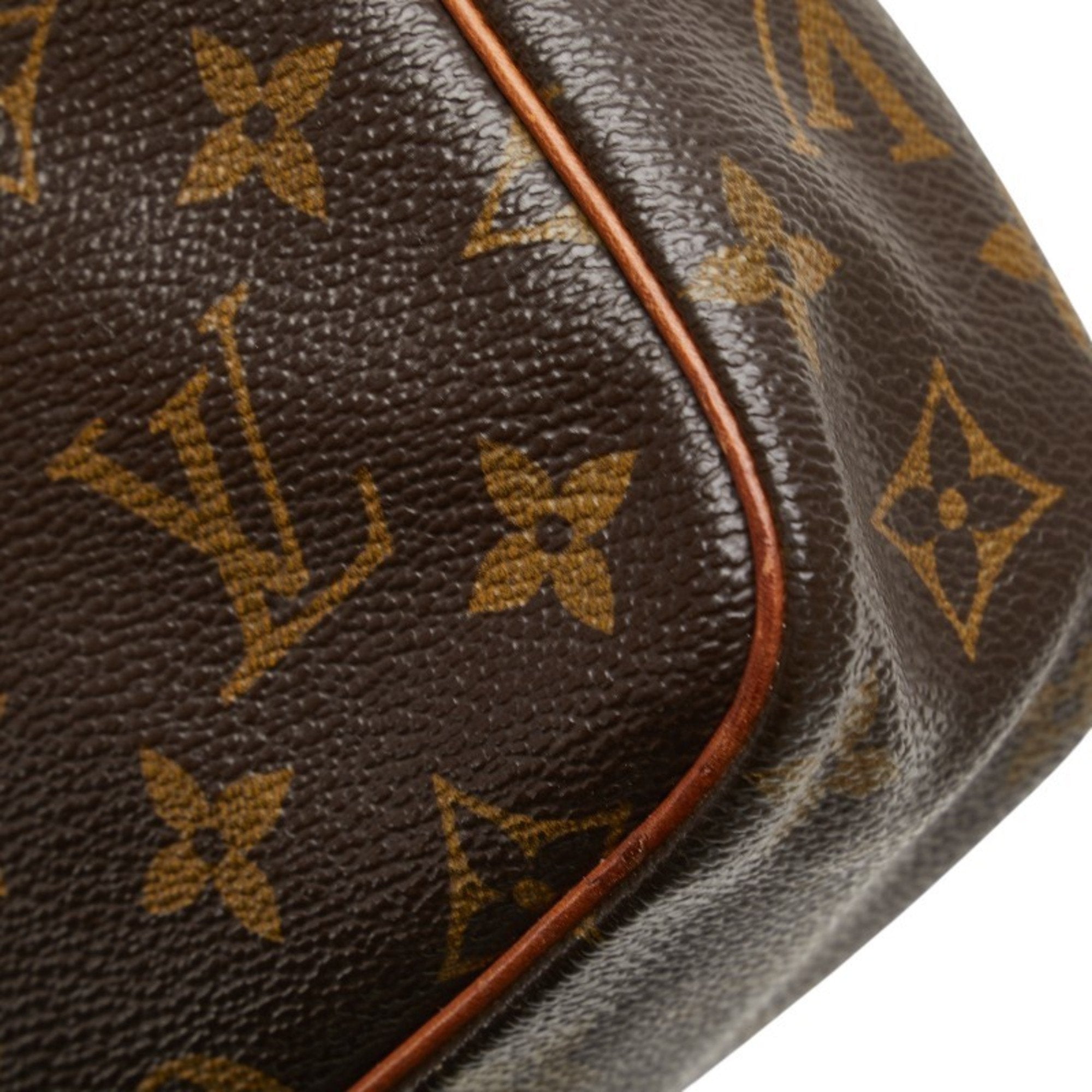 Louis Vuitton Brown Pvc Leather Clutch Bag Handbag