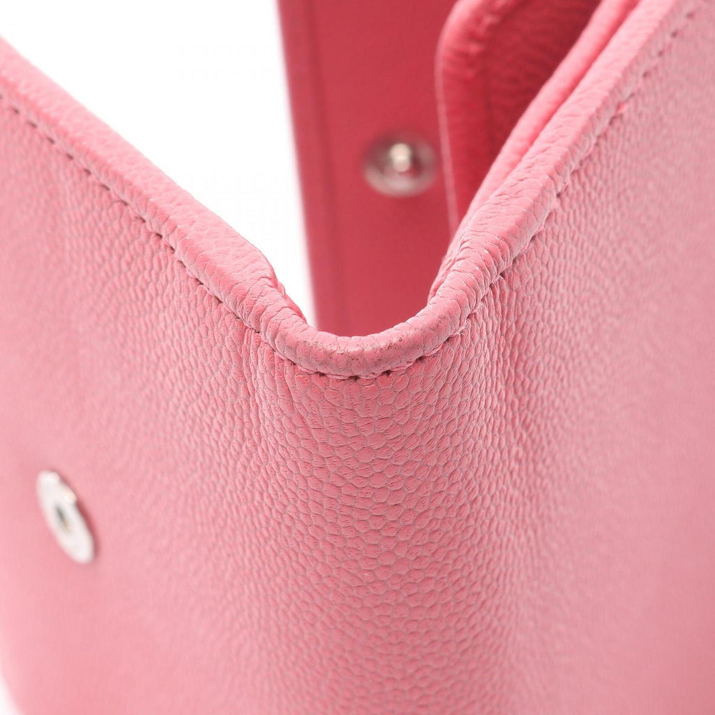Chanel Pink Grained Calfskin Wallet (Tri-Fold)