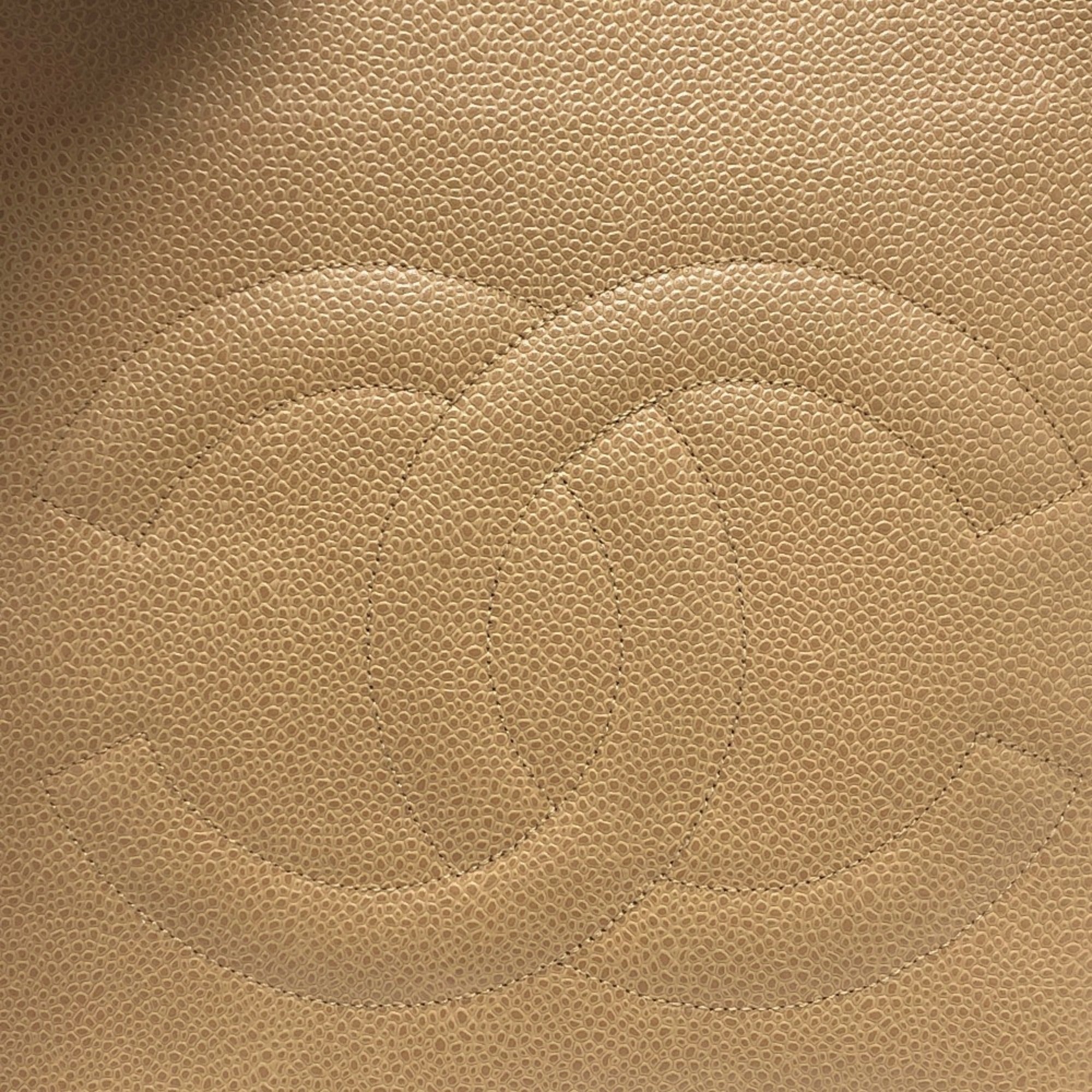 Chanel Beige Leather Tote Bag