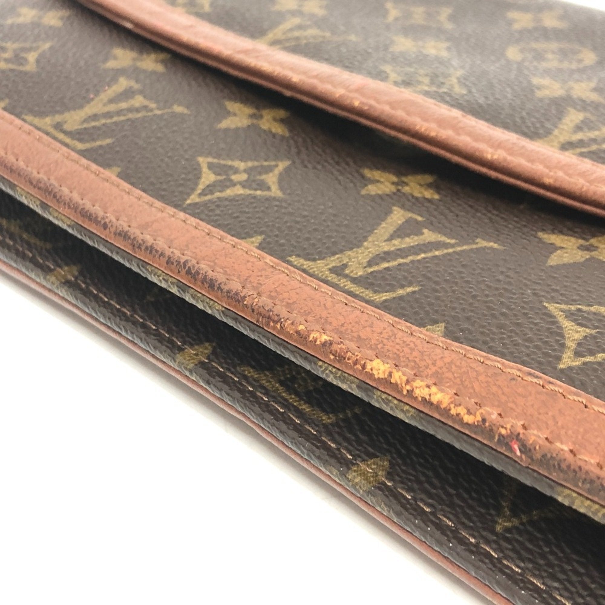 Louis Vuitton Brown Monogram Clutch Bag Pochette Pouch