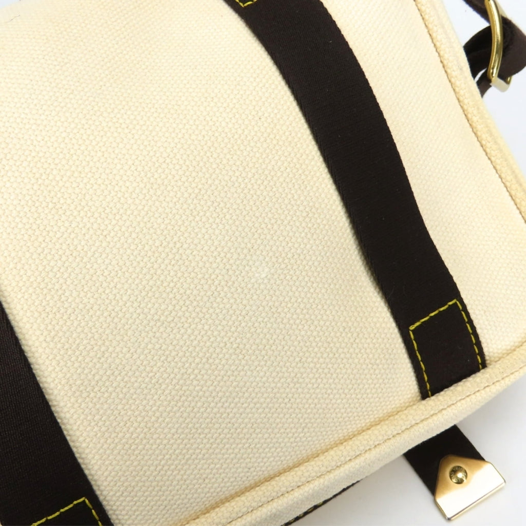 Louis Vuitton Brown Ecru Ivory Canvas Shoulder Bag