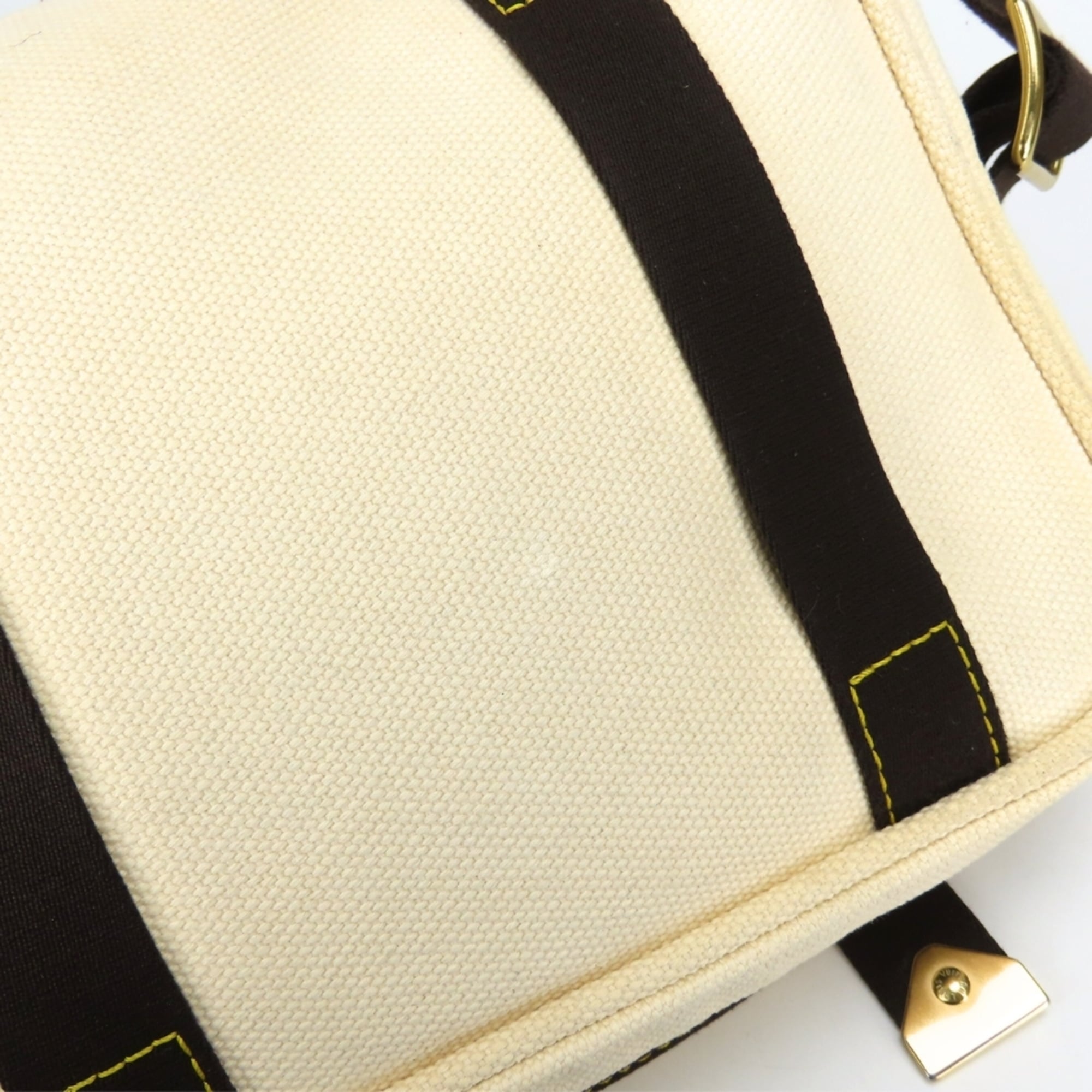 Louis Vuitton Brown Ecru Ivory Canvas Shoulder Bag