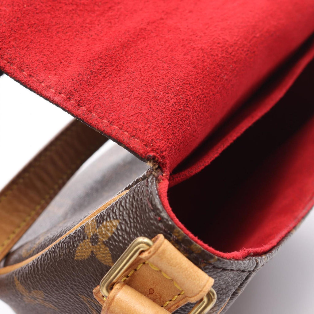 Louis Vuitton Brown Pvc Coated Canvas Leather Shoulder Bag
