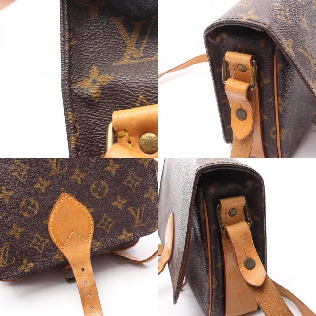 Louis Vuitton Monogram Brown Coated Canvas Leather Shoulder Bag