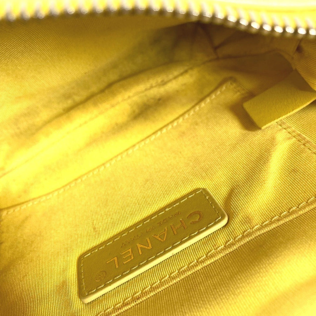 Chanel Matelasse Yellow Leather Sling Bag