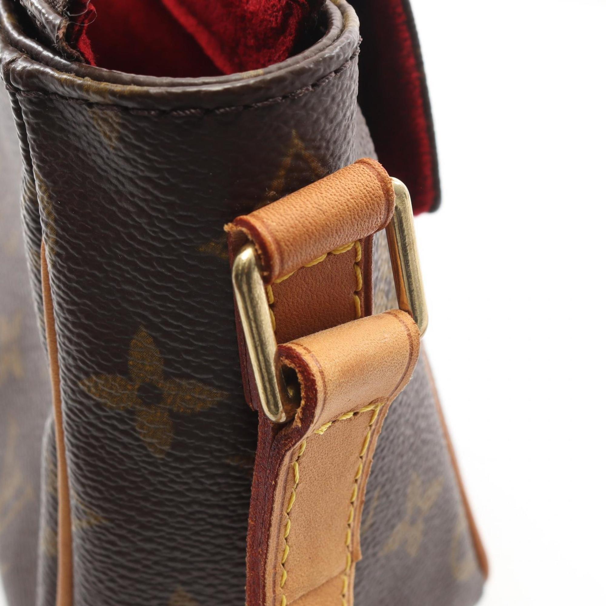 Louis Vuitton Brown Monogram Coated Canvas Leather Handbag Shoulder Bag
