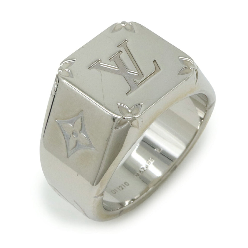 Louis Vuitton Silver Metal Band Ring