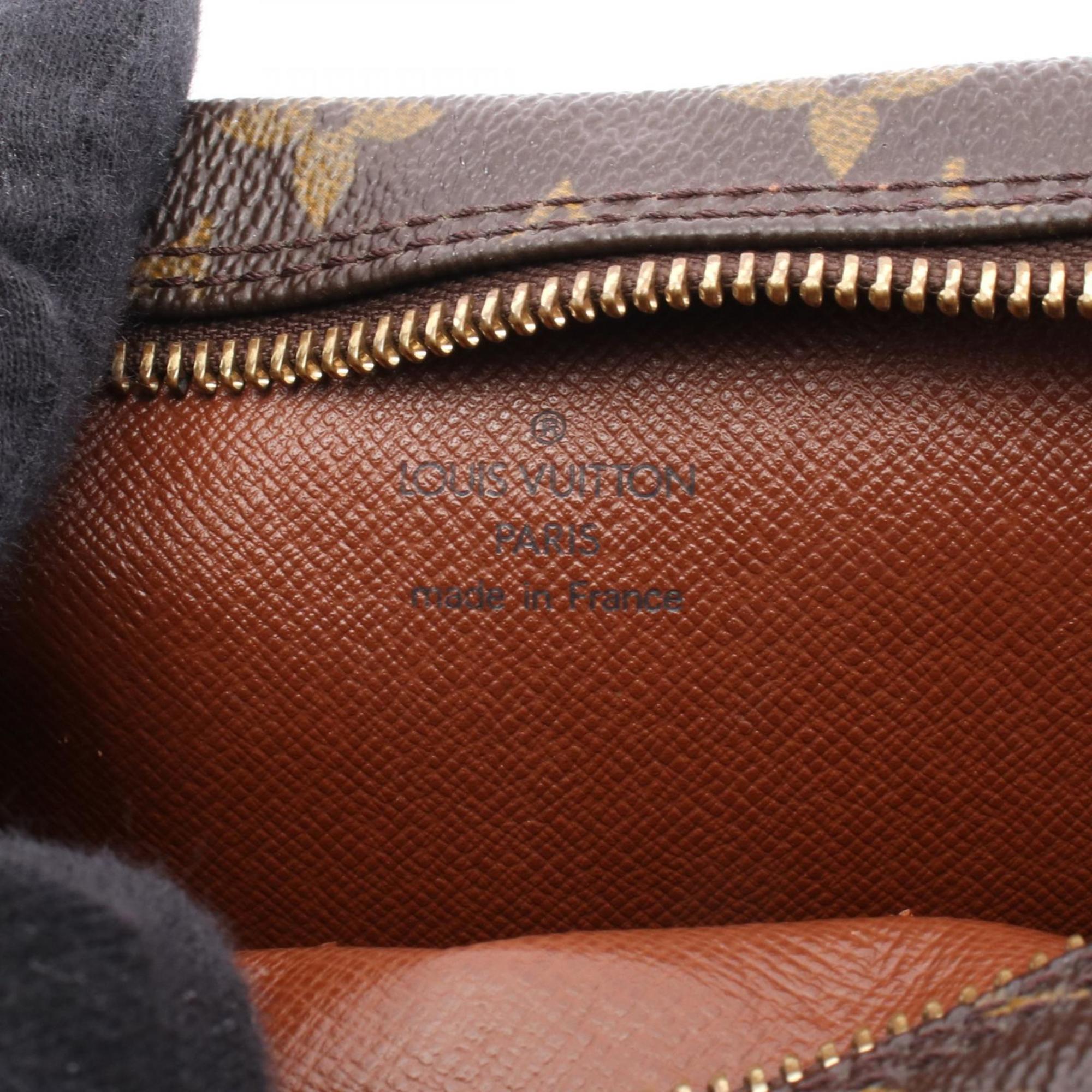 Louis Vuitton Monogram Brown Coated Canvas Leather Shoulder Bag