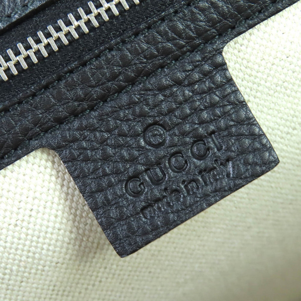 Gucci Black Leather Handbag Shoulder Bag (Pre-Owned)