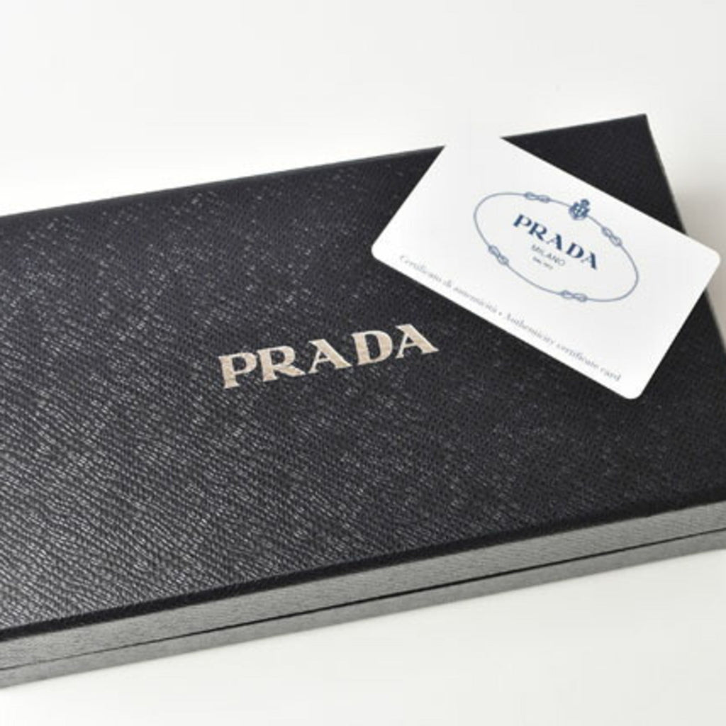Prada Peonia Saffiano Metal Saffiano Metal Long Wallet (Bi-Fold)