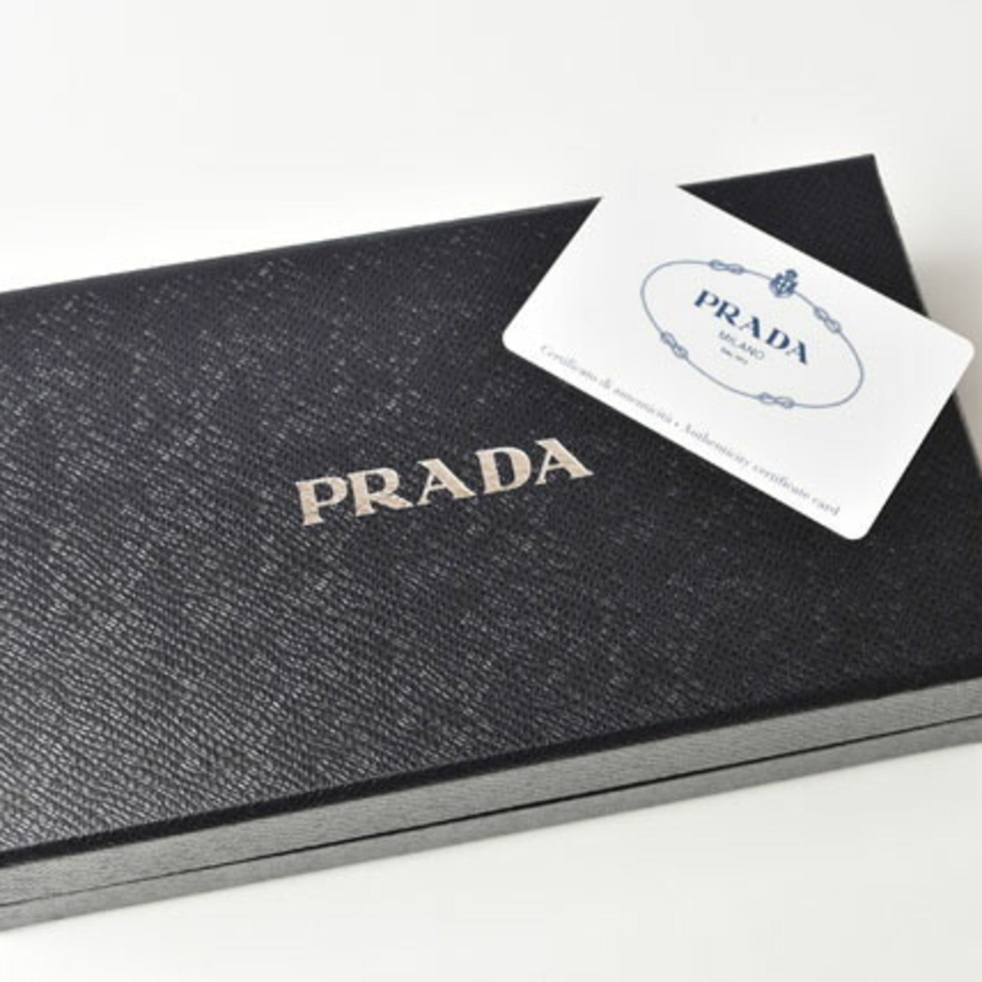 Prada Peonia Saffiano Metal Saffiano Metal Long Wallet (Bi-Fold)