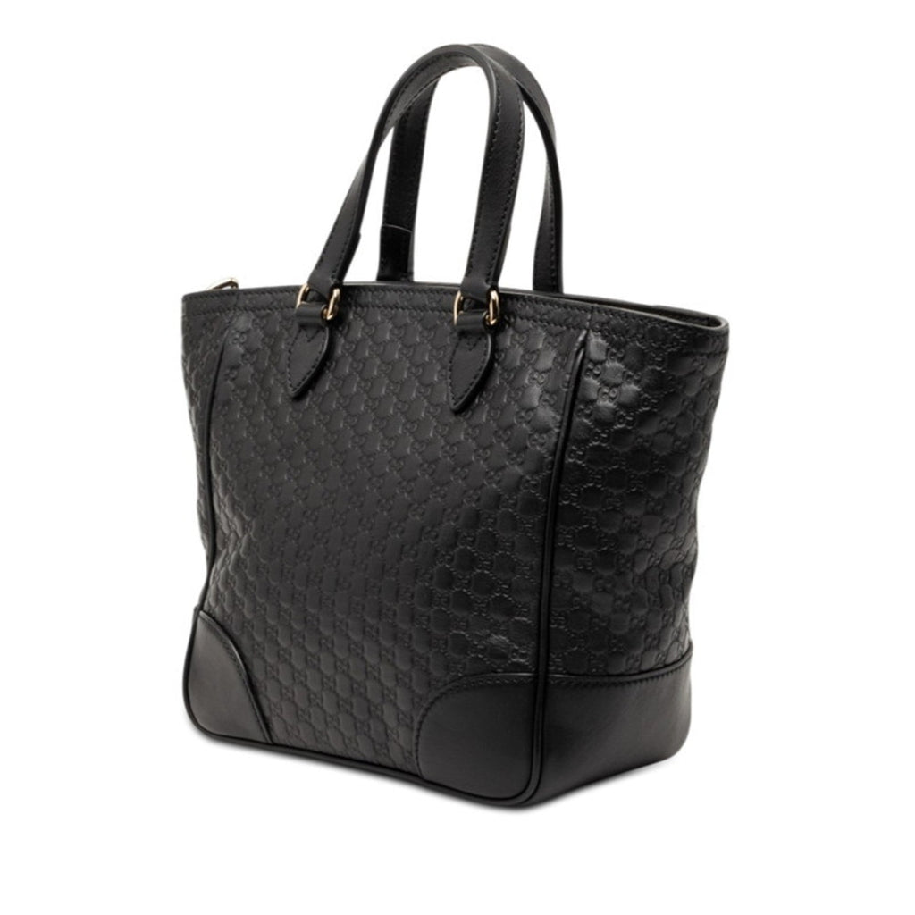 Gucci Black Leather Handbag Shoulder Bag (Pre-Owned)