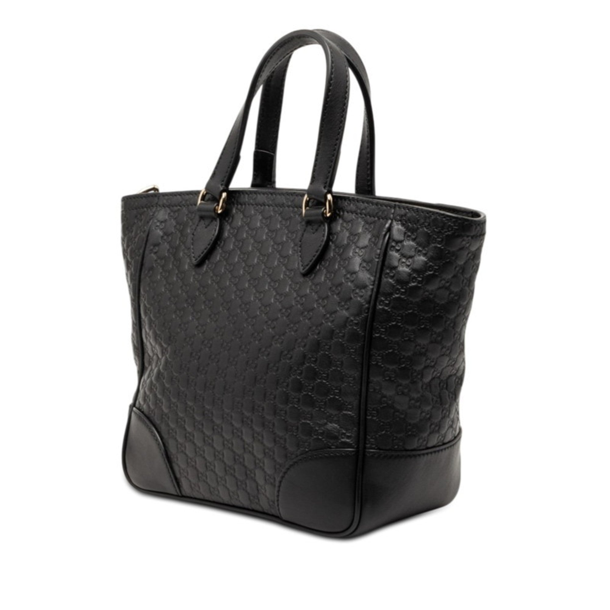 Gucci Black Leather Handbag Shoulder Bag (Pre-Owned)