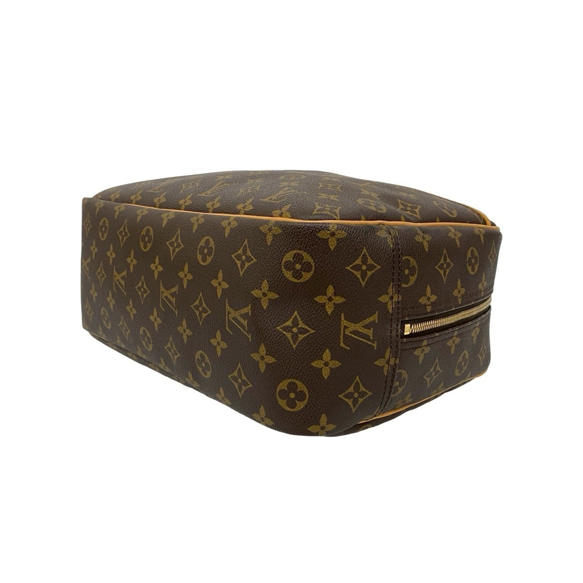 Louis Vuitton Brown Leather Pvc Boston Bag Handbag