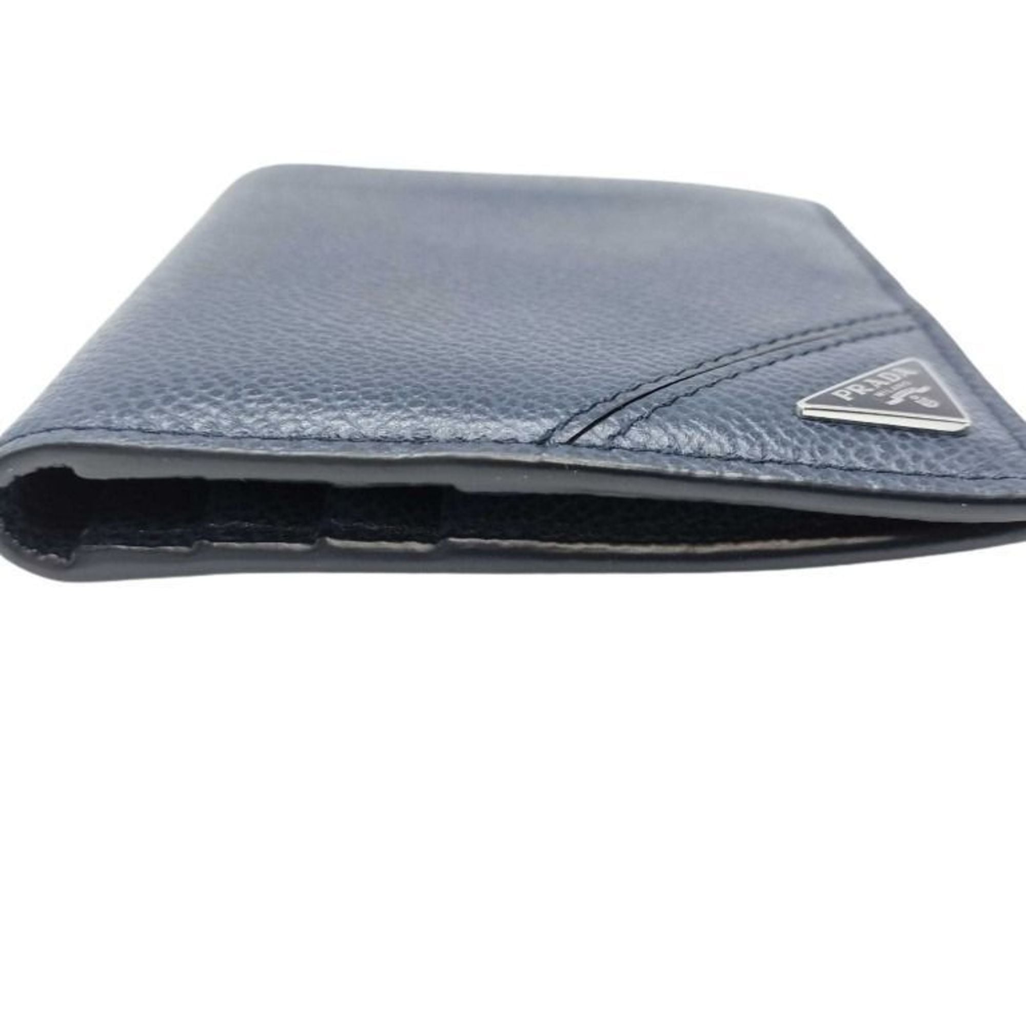 Prada Black Leather Wallet (Bi-Fold)