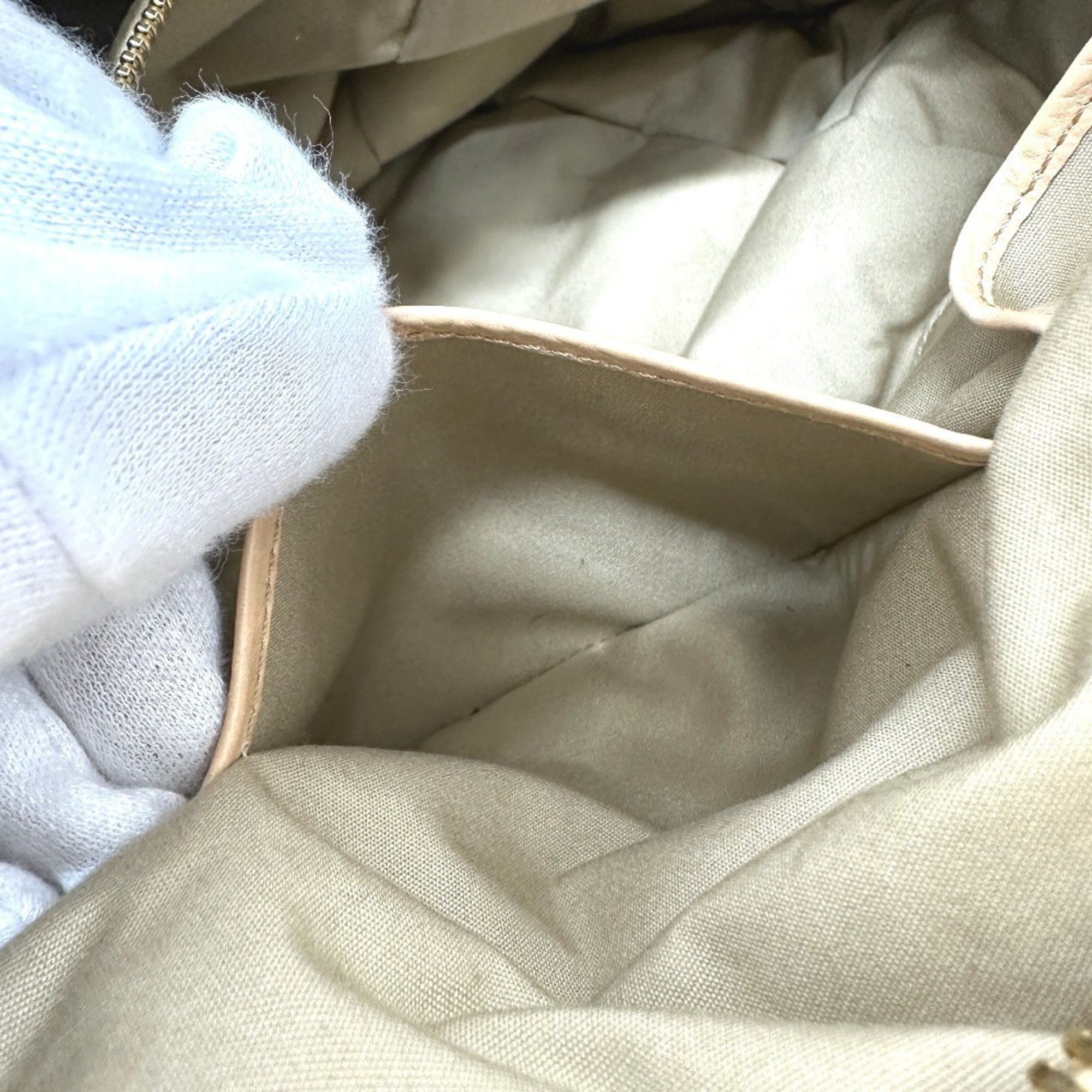 Celine Beige Leather Handbag Tote Bag