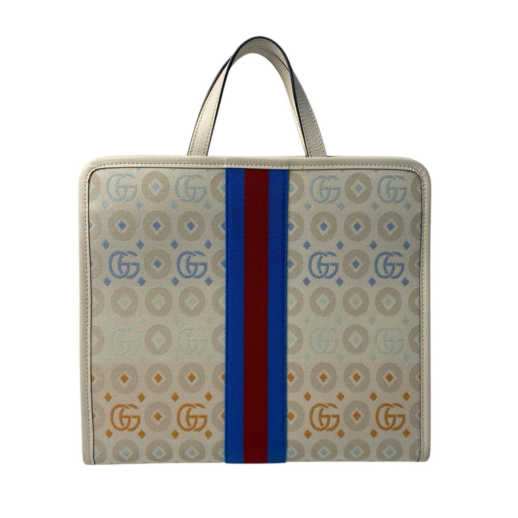 Gucci White Gg Canvas Tote Bag (Pre-Owned)