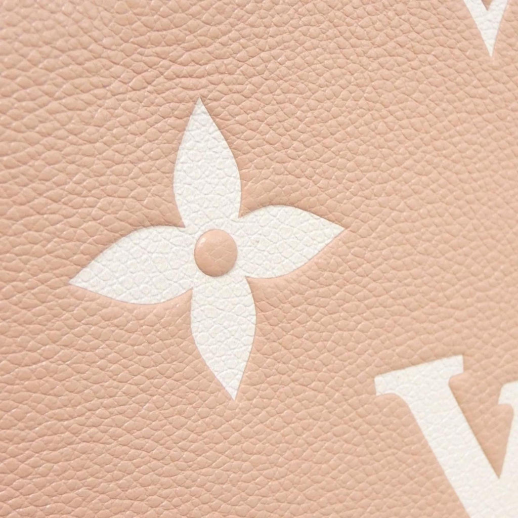 Louis Vuitton Cream Pink Leather Handbag