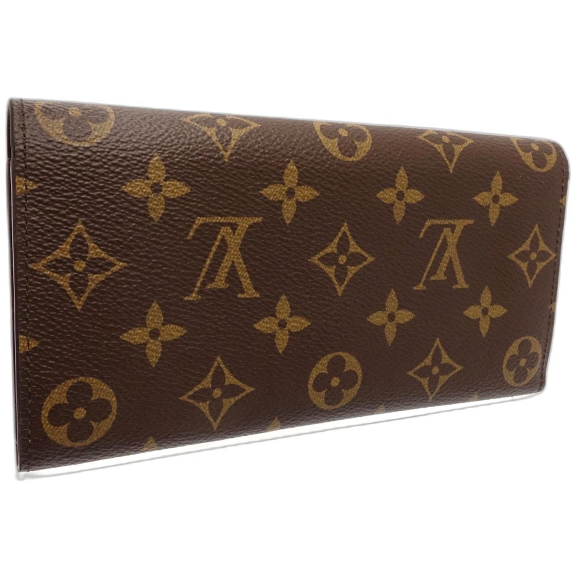 Louis Vuitton Brown Fuchsia Canvas Long Wallet
