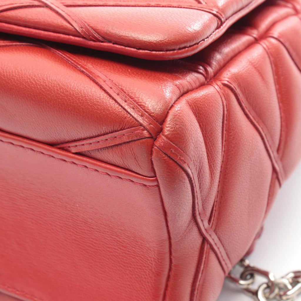 Louis Vuitton Red Color Leather Handbag Shoulder Bag