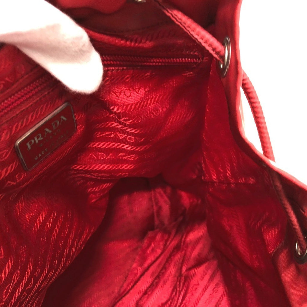 Prada Red Color Nylon Backpack