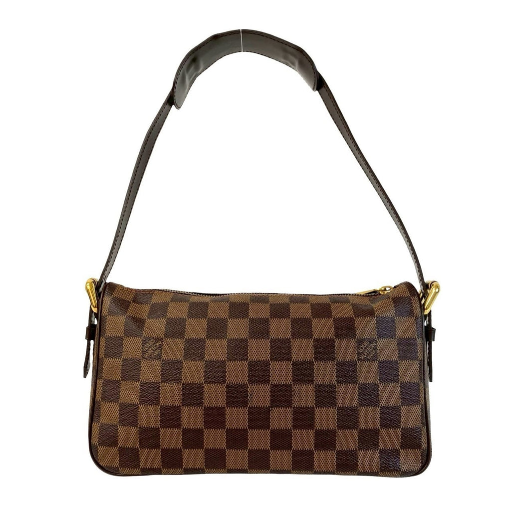 Louis Vuitton Brown Leather Pvc Shoulder Bag Tote Bag
