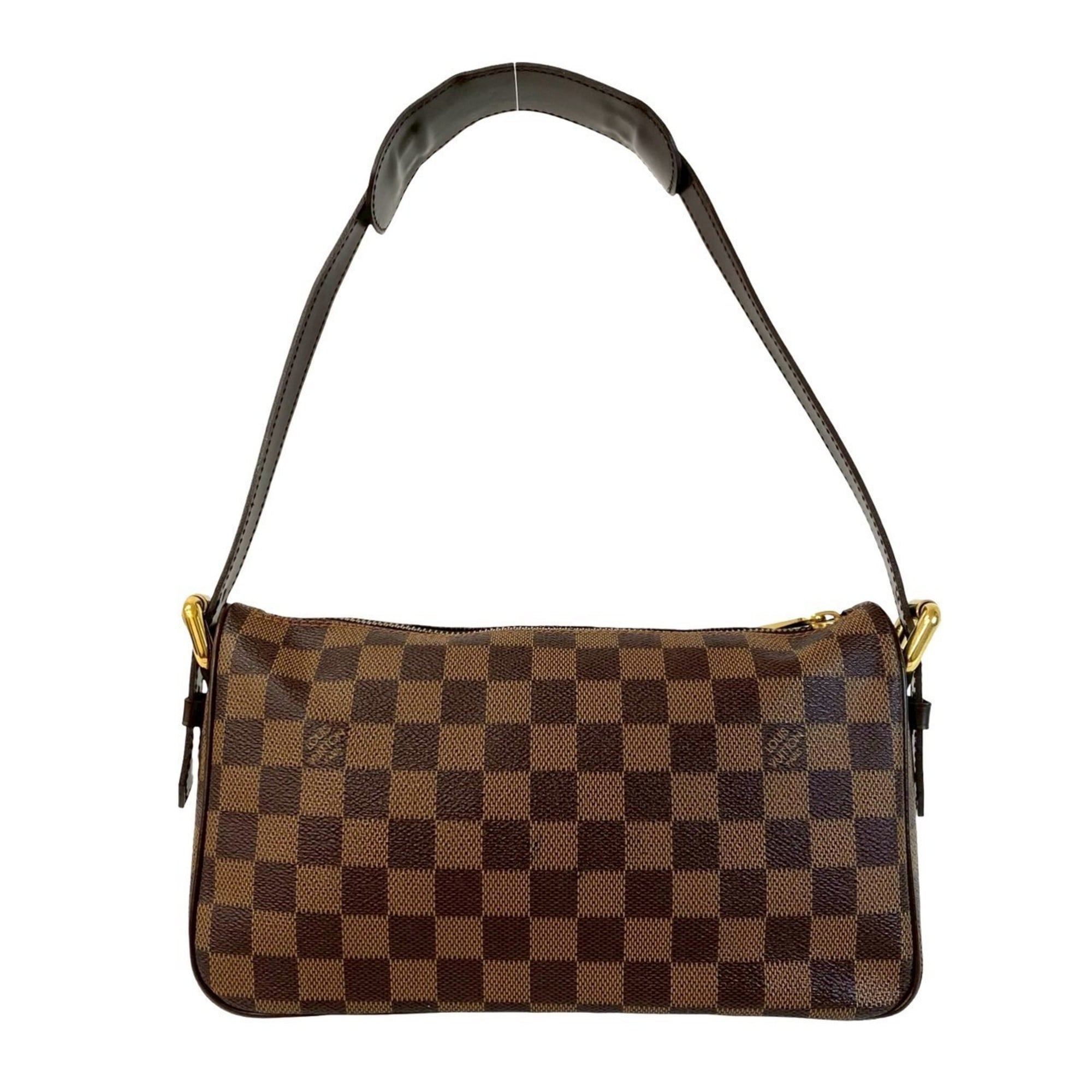 Louis Vuitton Brown Leather Pvc Shoulder Bag Tote Bag