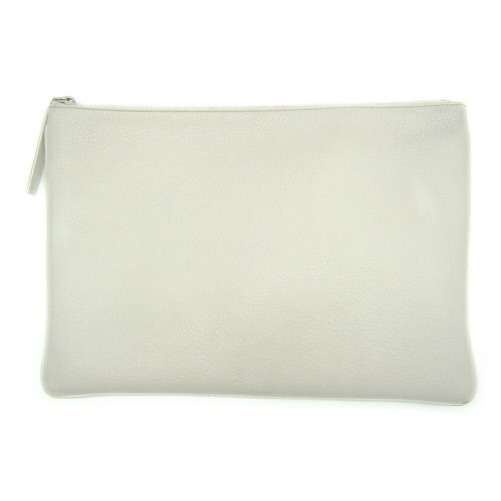 Balenciaga White Leather Clutch